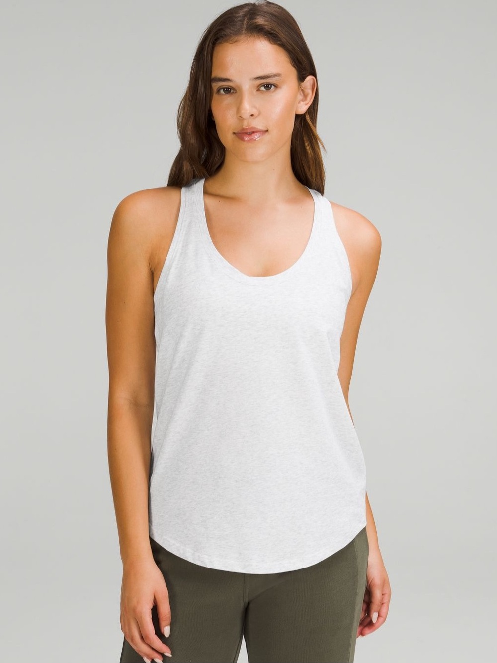 NWT lululemon athletica Light Gray Scoop-Neck Racerback Love Tank